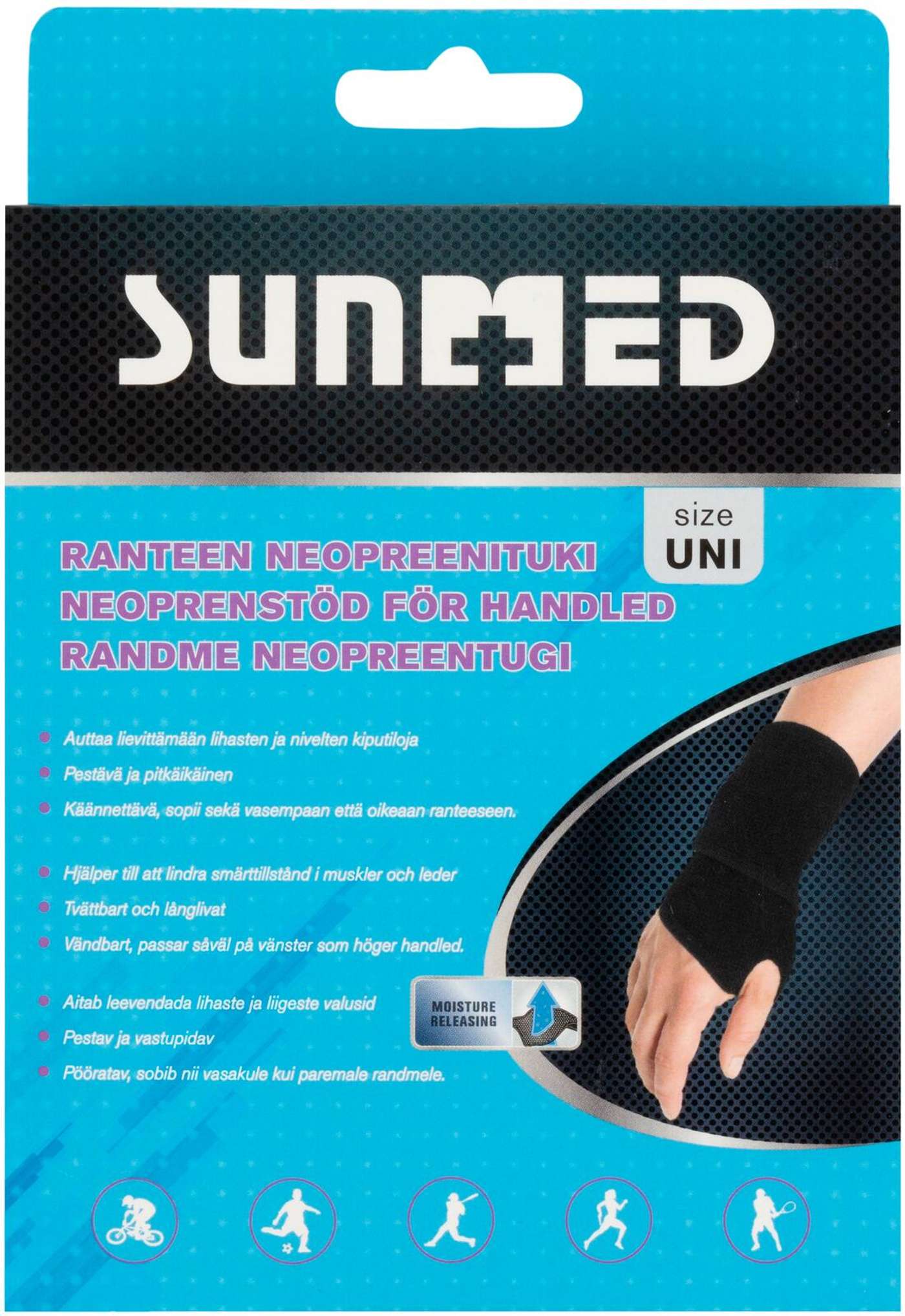 Sunmed поддержка запястья один размер (цвет Черный)