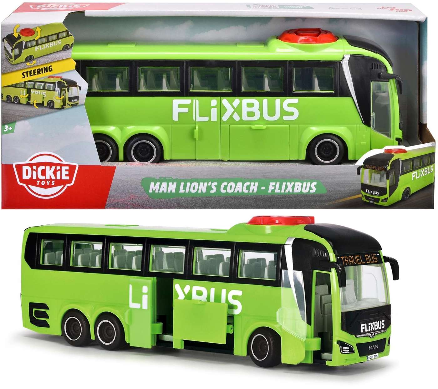 Dickie Toys MAN Lion's Coach Flixbus, автобус, 26, 5 см