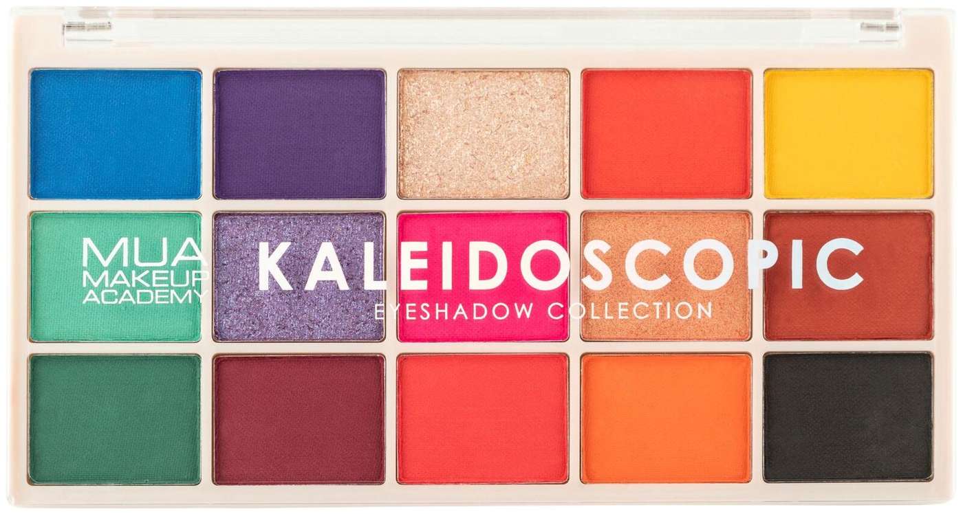 MUA Make Up Academy Eyeshadow Palette 15 оттенков 12 г Калейдоскопическая палитра теней для век (цвет Калейдоскопический)