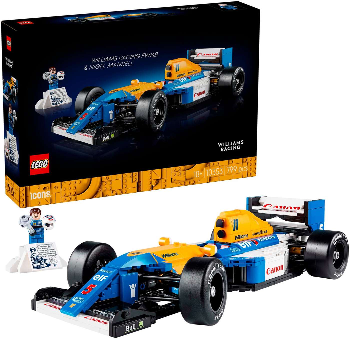 LEGO® Icons Williams Racing FW14B и Найджел Мэнселл 10353