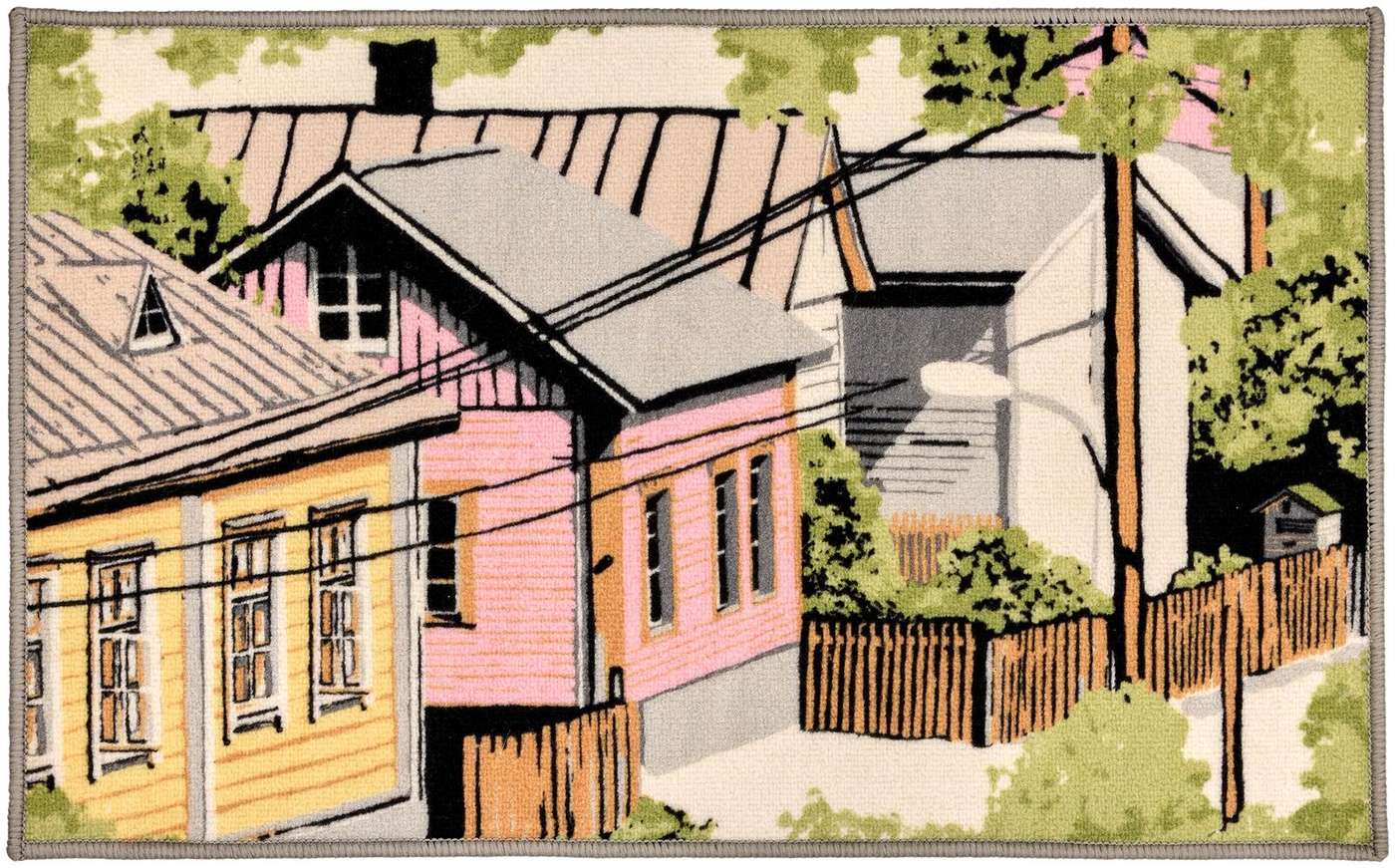 Vallila Naapurusto Коврик 50x80 см розовый (цвет розово-желтый)