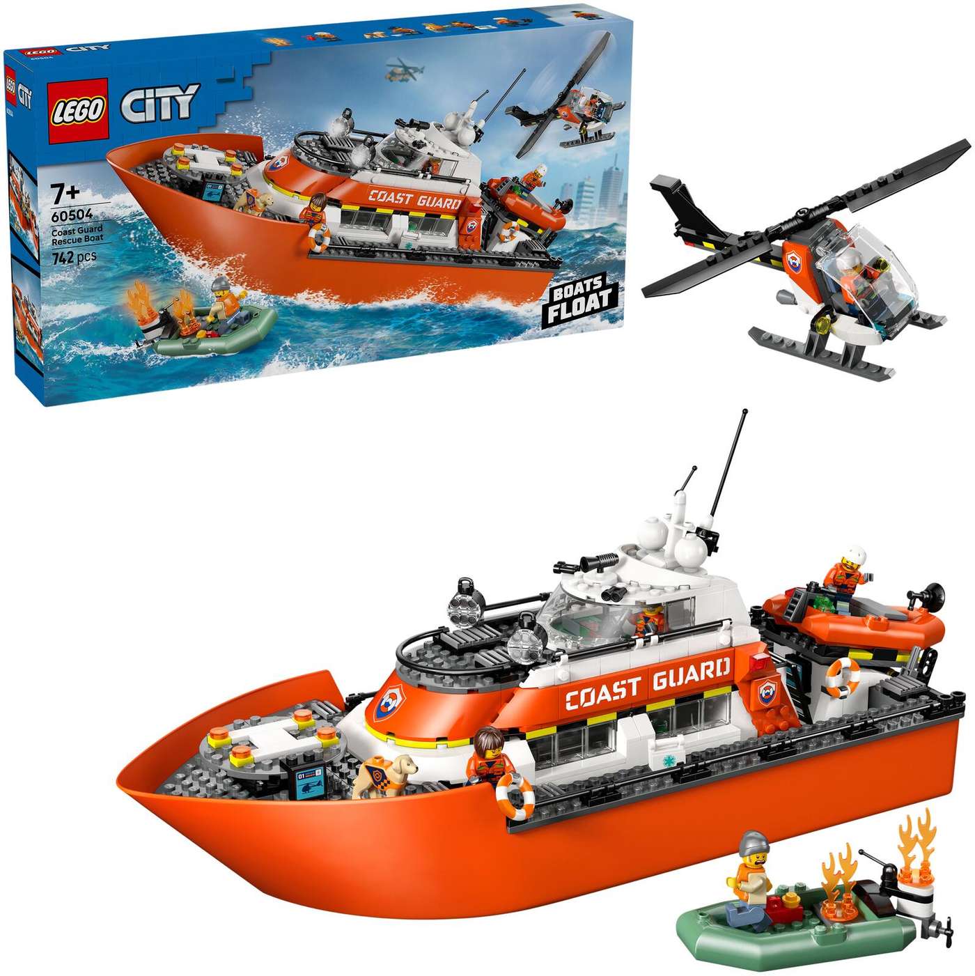 LEGO® City Exploration 60504 Спасательный корабль и вертолет береговой охраны