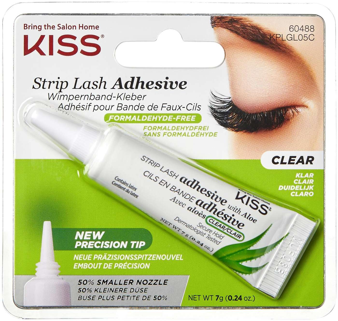 Клей для ресниц Kiss Strip Lash Glue прозрачный 7г