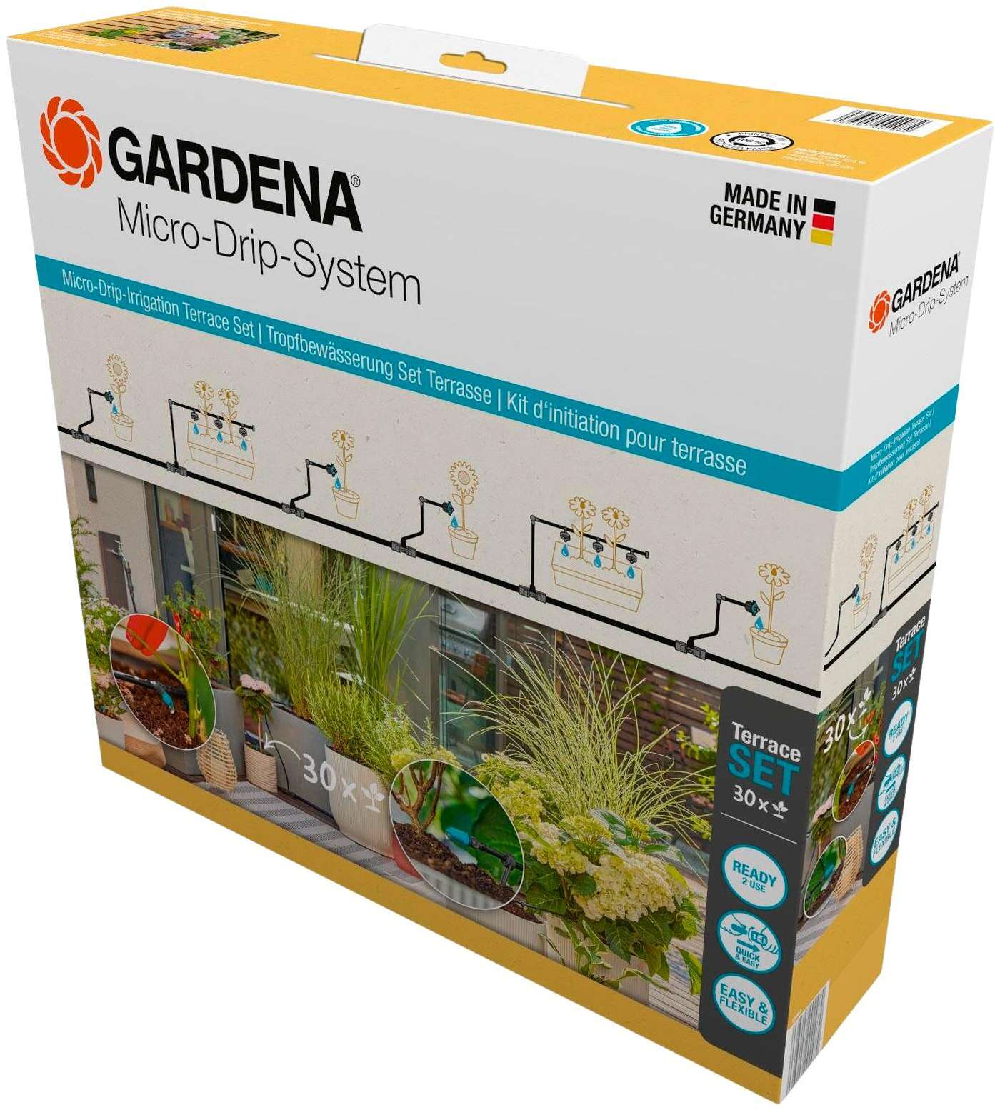 Комплект микрокапельного орошения Gardena Terrace