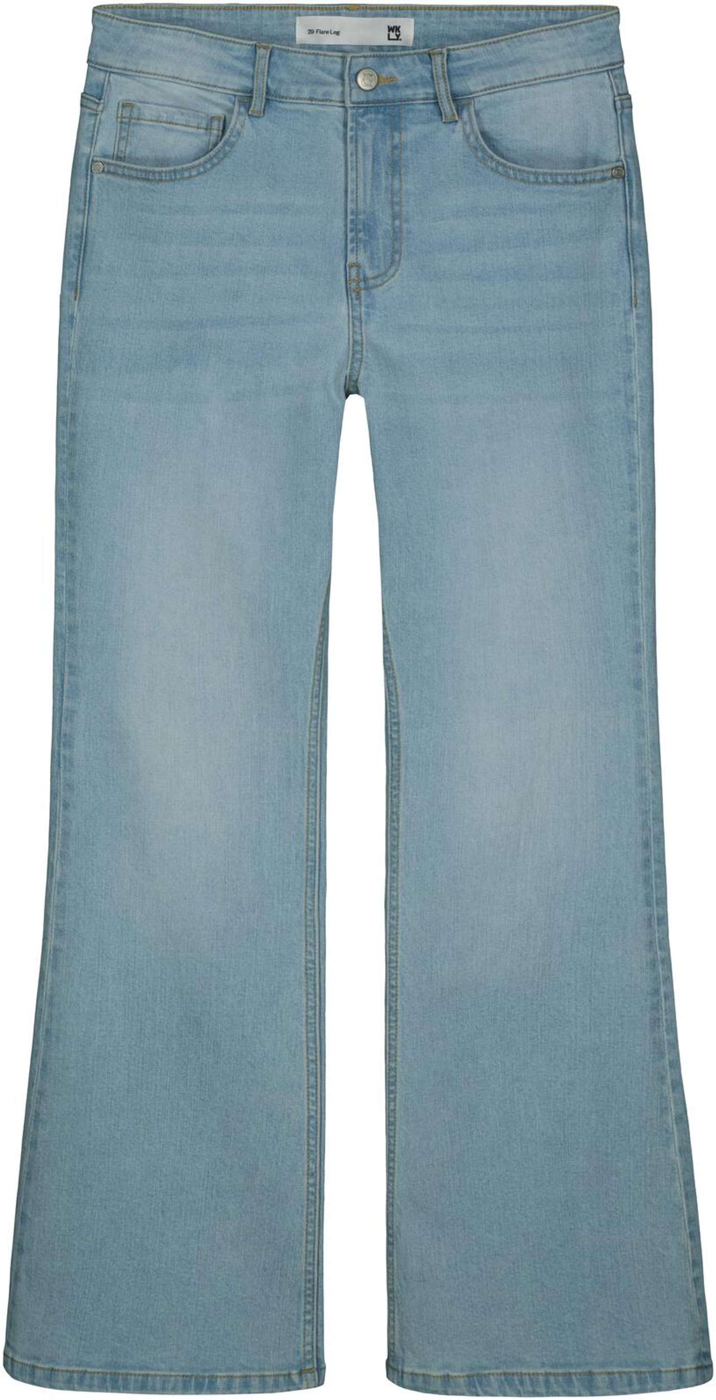 ВКЛ. женские джинсы Slim Flare (размер 34 дюйма, цвет Л.синий)