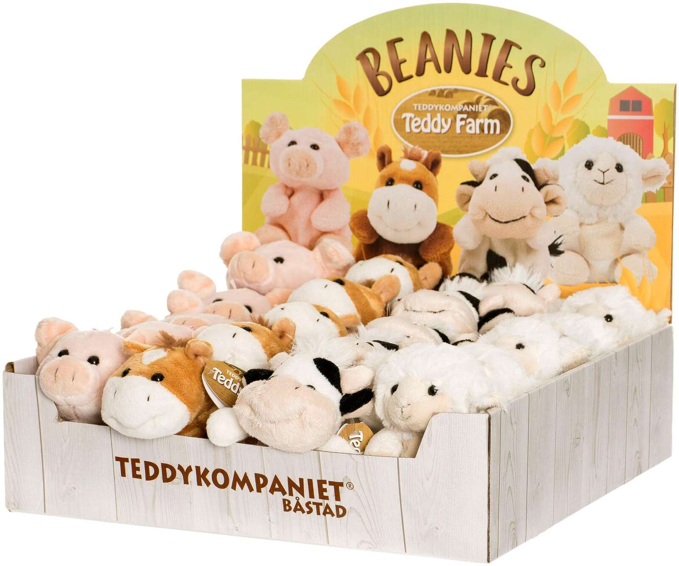 Мягкая игрушка Teddykompaniet Teddy Farm Beanies 12 см