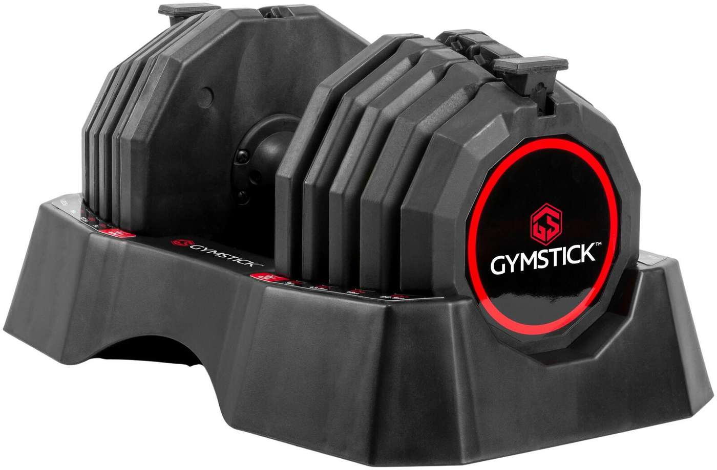 Гантель Gymstick Quick-Lock 22, 5 кг (цвет черный и красный)