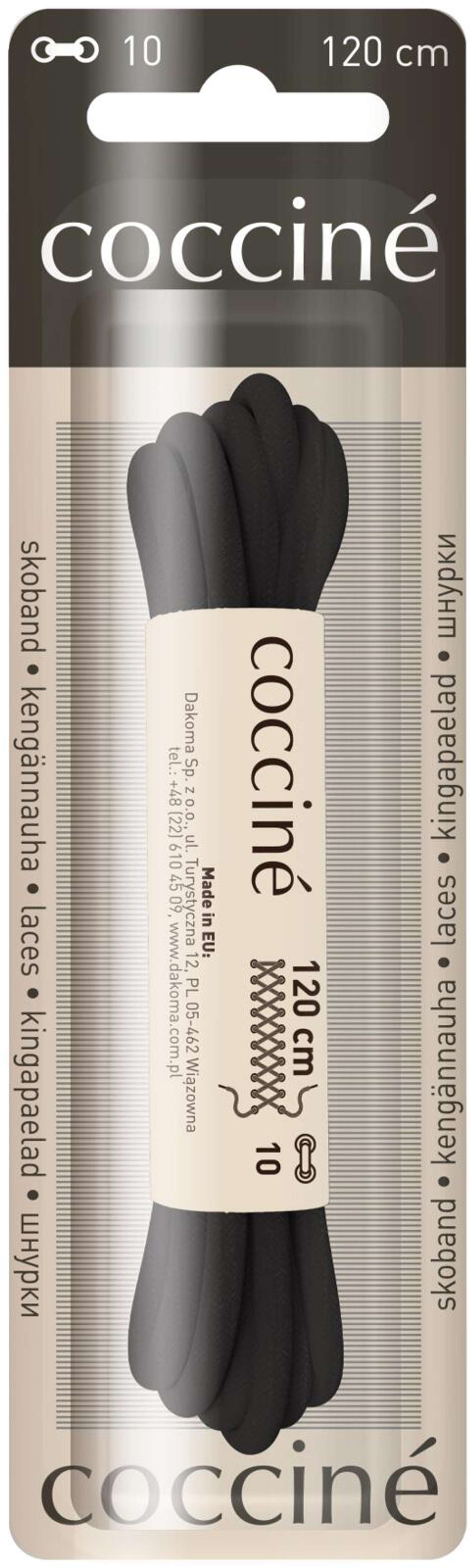 Шнурок Coccine 120 см, черный
