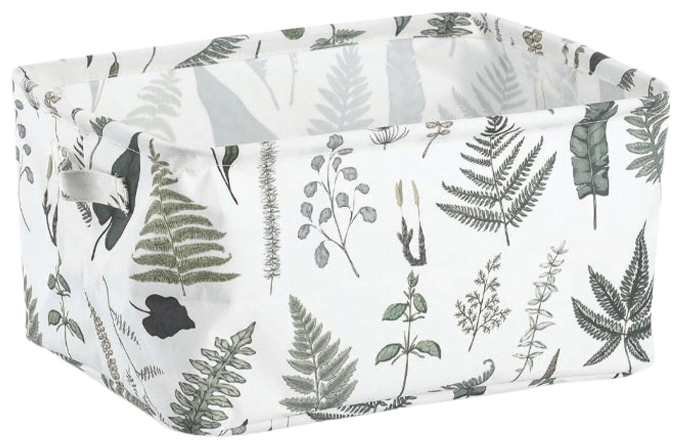 Корзина для хранения Zeller Leaf 36x25x18 см (цвет белый / зеленый)