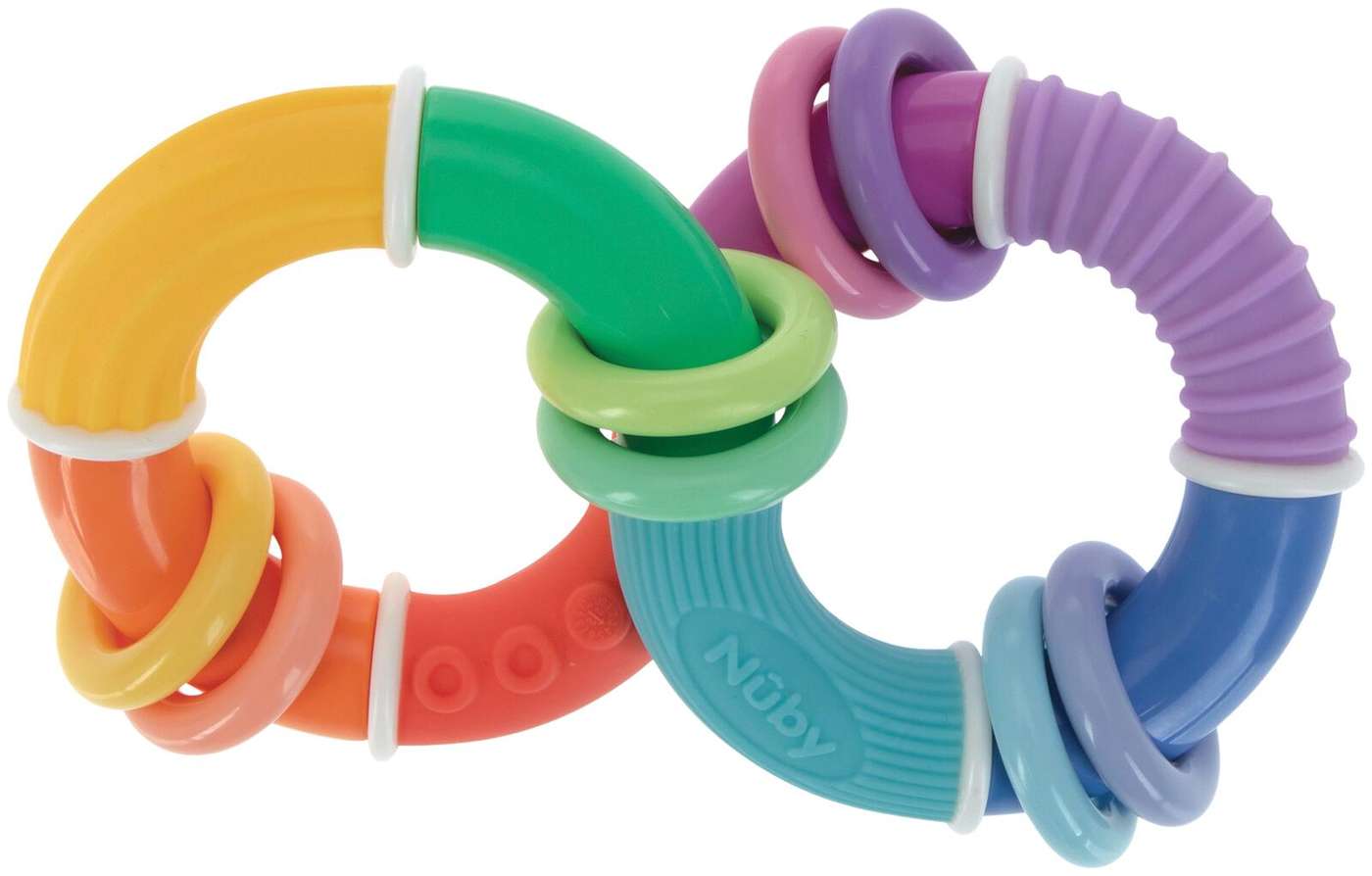 Жевательное кольцо Nuby Twist&Rattle