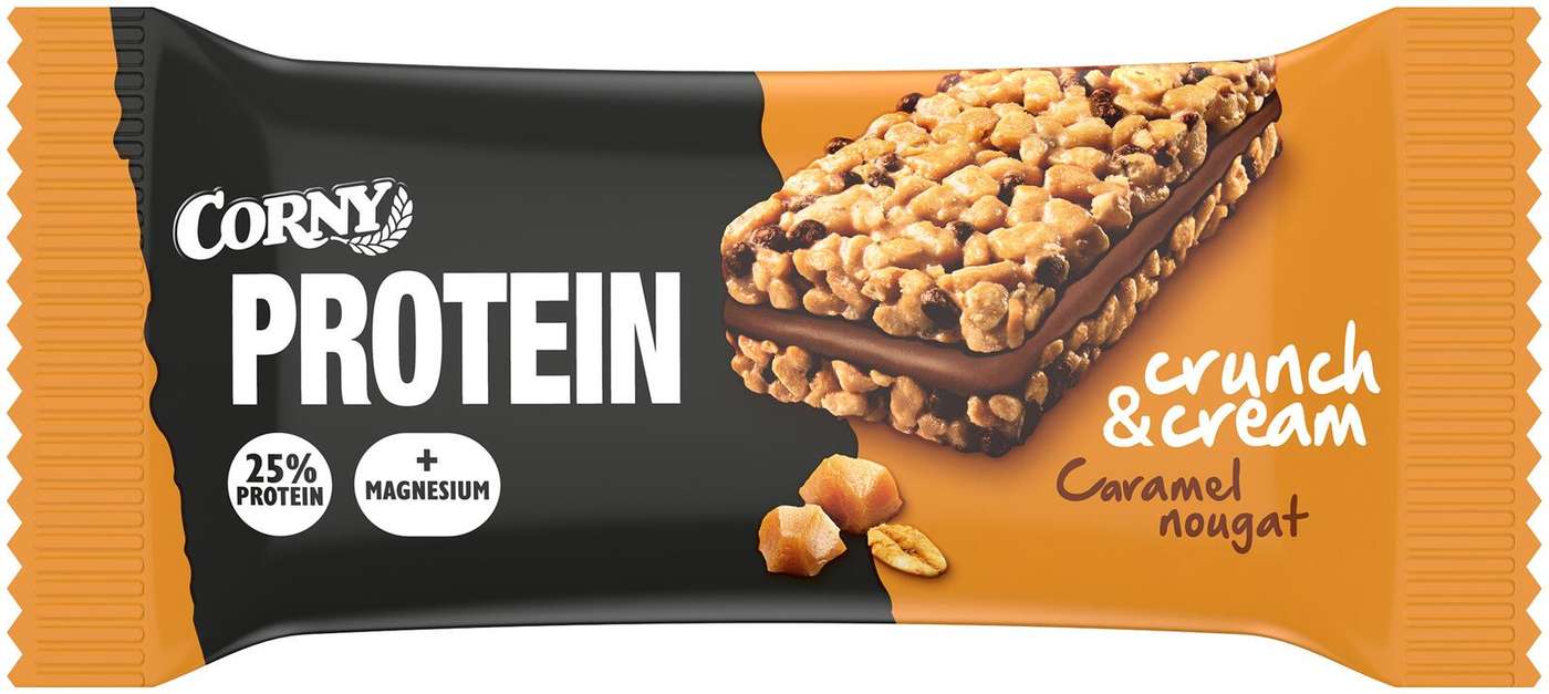 Протеиновый батончик Corny Protein Crunch & Cream Caramel Nougat 35г