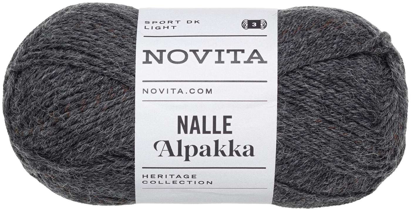 Пряжа Novita Teddy Bear Alpakka 50г графит 044 (цвет графит)