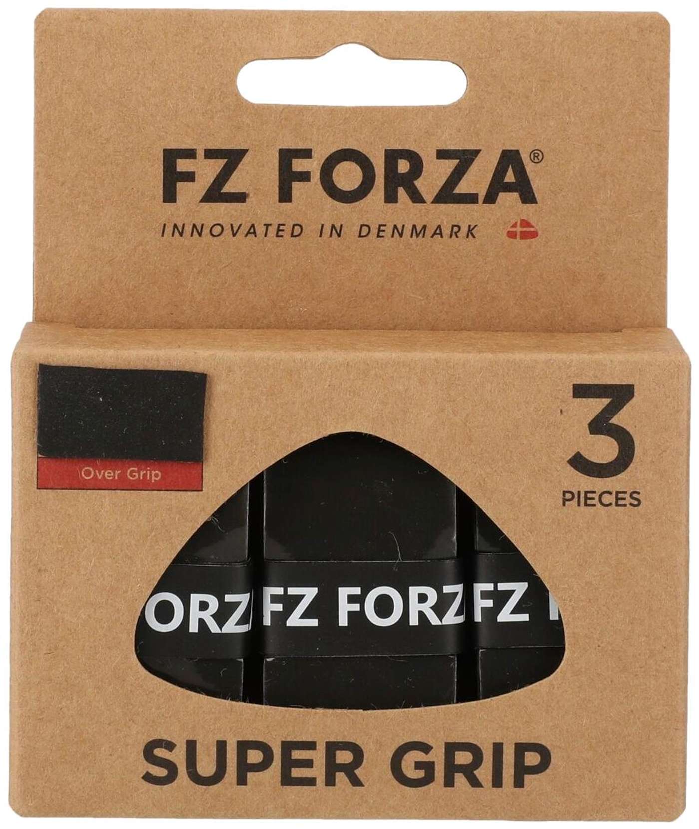Рукоятка для ракетки для бадминтона FZ Forza Super Grip 3 шт, overgrip, черная (цвет Черный)