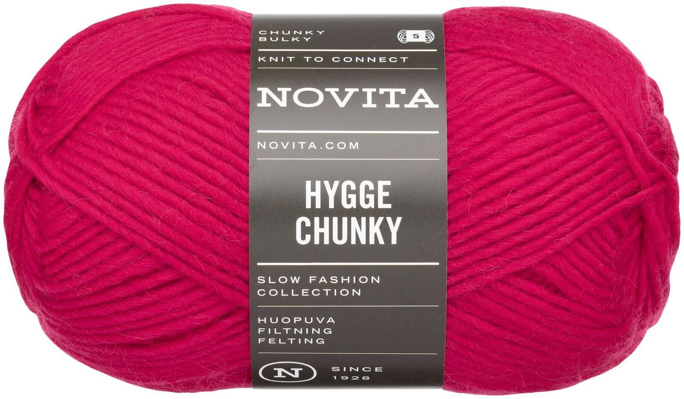 Пряжа Novita Hygge Chunky 100 г медово-ягодная 553 (цвет медовая ягода)