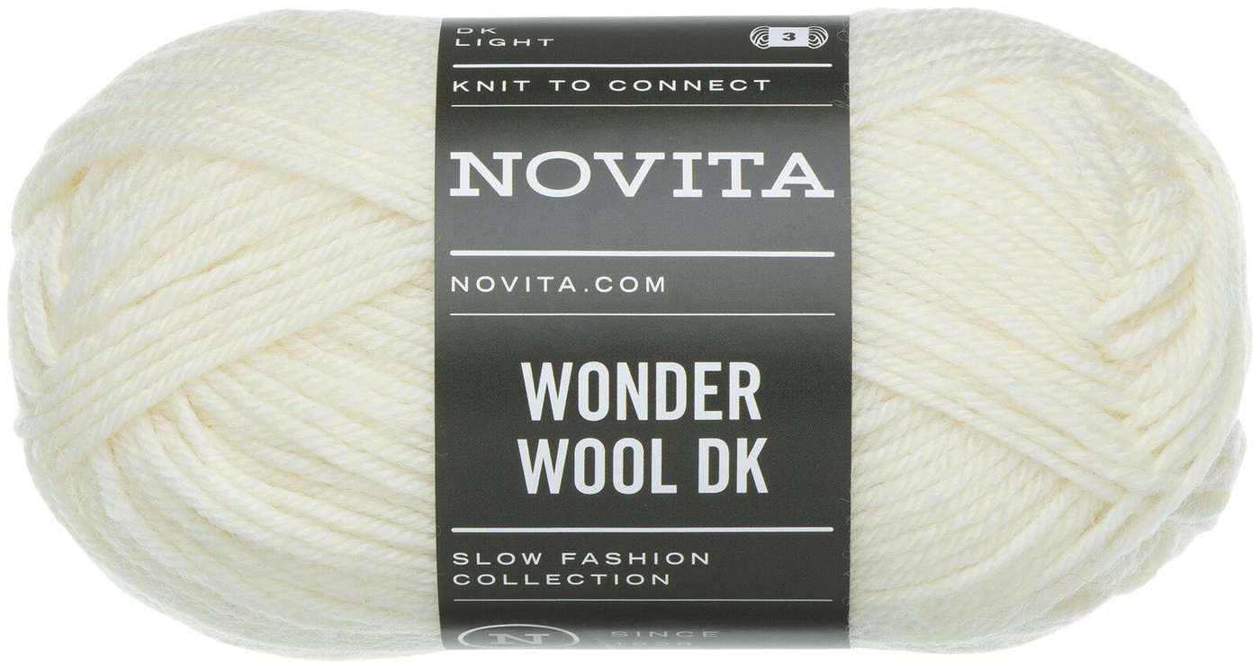 Пряжа Novita Wonder Wool DK 50 г пенопласт 017 (цвет мыло)