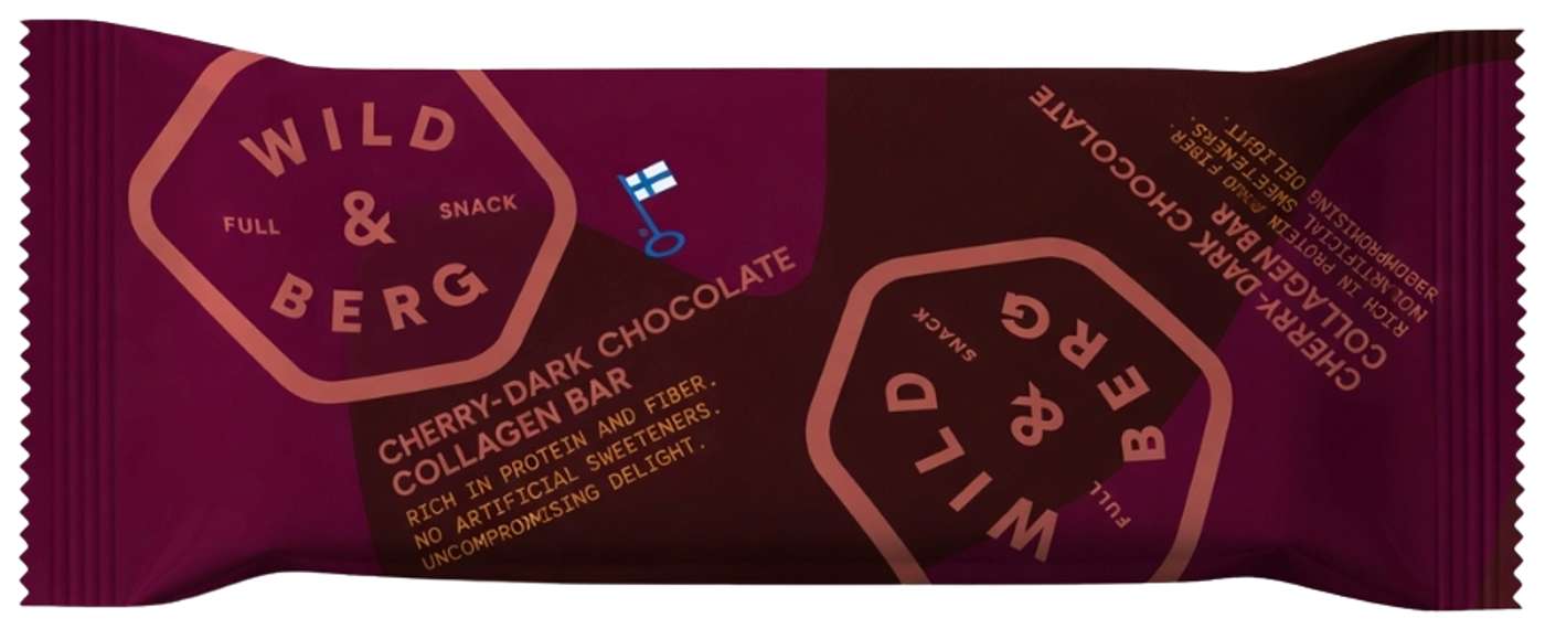 Коллагеновый батончик Wild&Berg Cherry Dark Chocolate 40 г