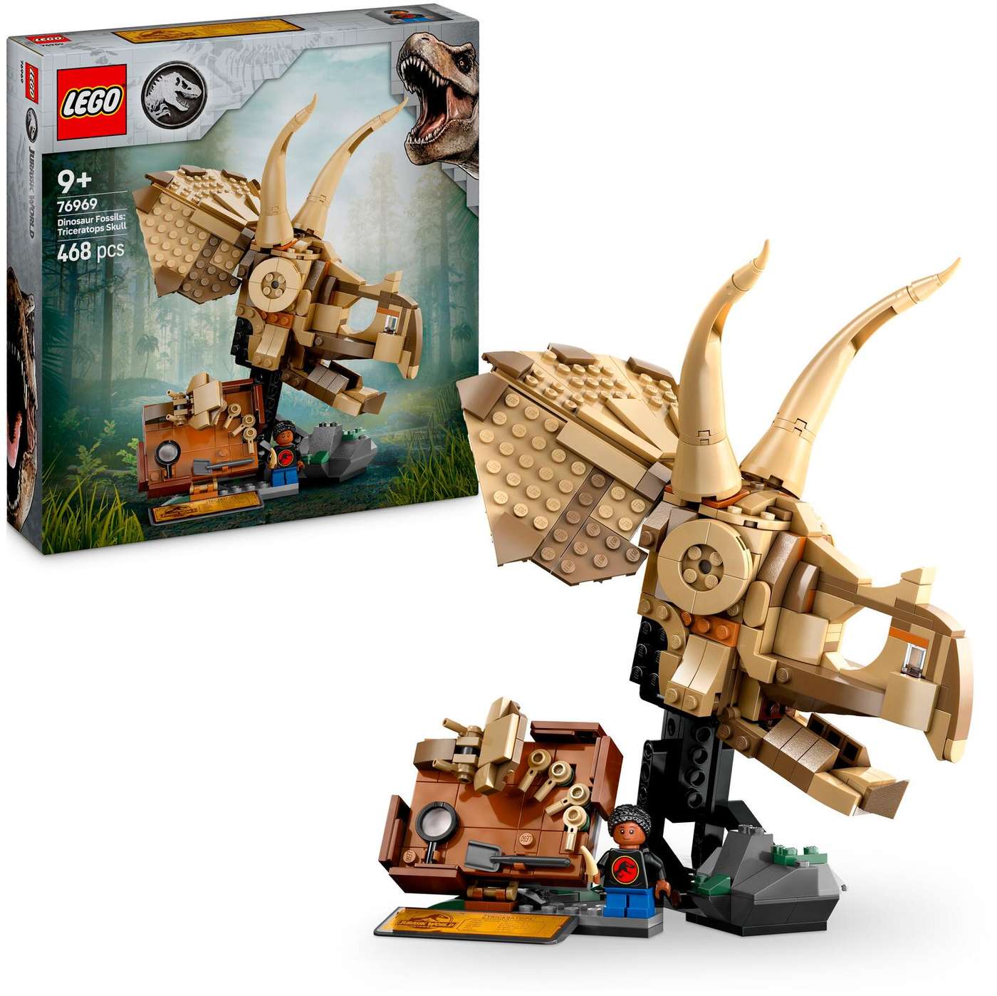 LEGO® Jurassic World Окаменелости динозавра: Череп трицератопса 76969