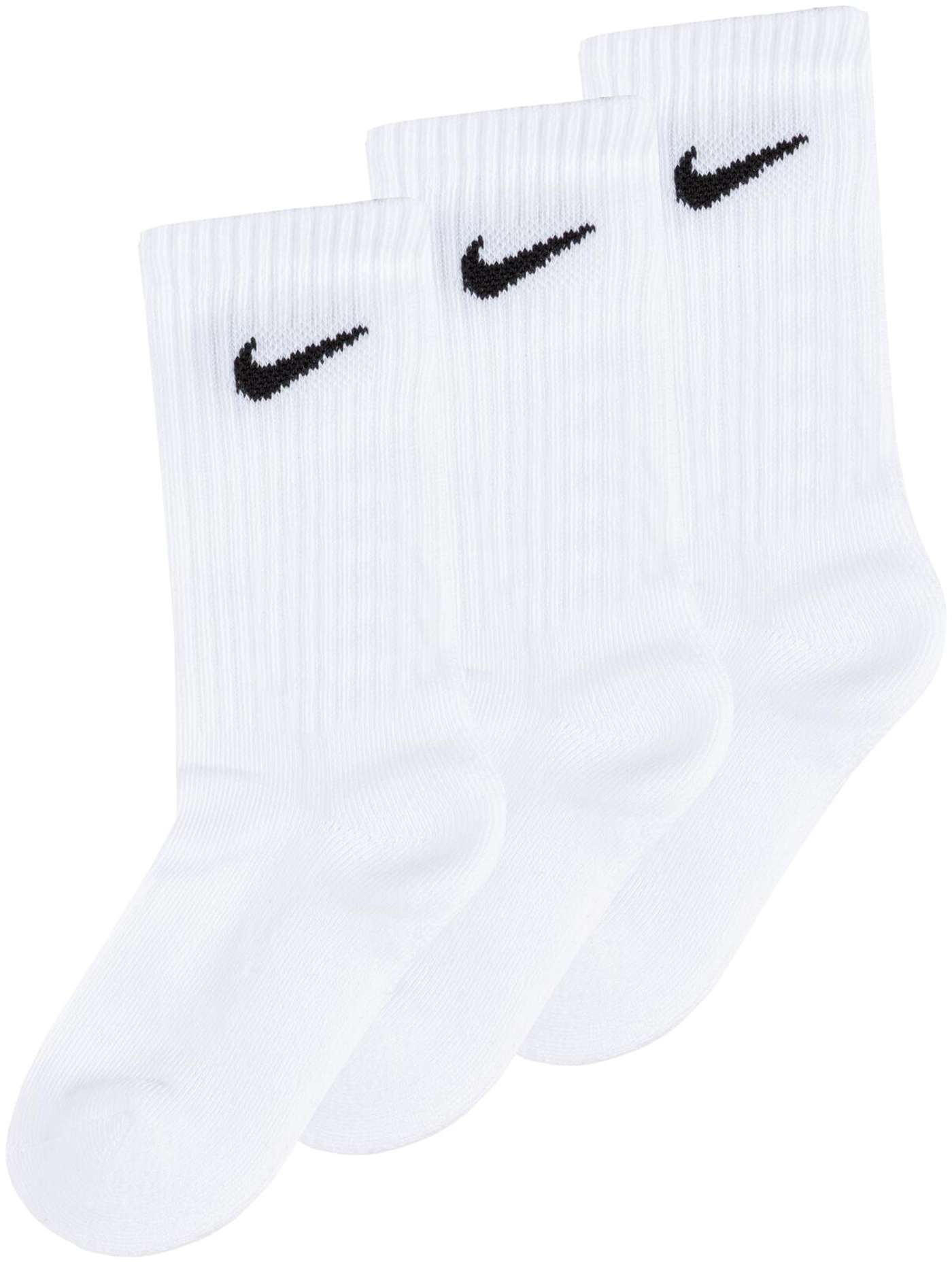 Детские спортивные носки Nike, 3 пары (размер 23.5-27, цвет БЕЛЫЙ)