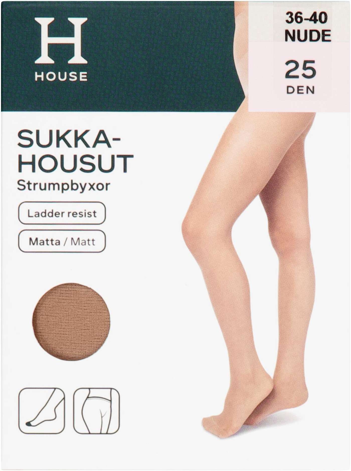 Женские колготки House 25DEN Runresist (размер 36-40, цвет НЮ)