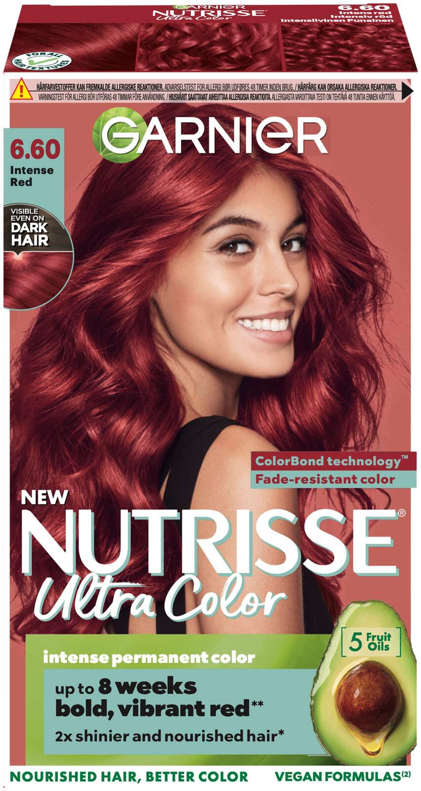 Garnier Nutrisse 6. 60 Ultra Color Intensiv Красный перманентный краситель 1шт (цвет Ультра Цвет Интенсивный Красный)