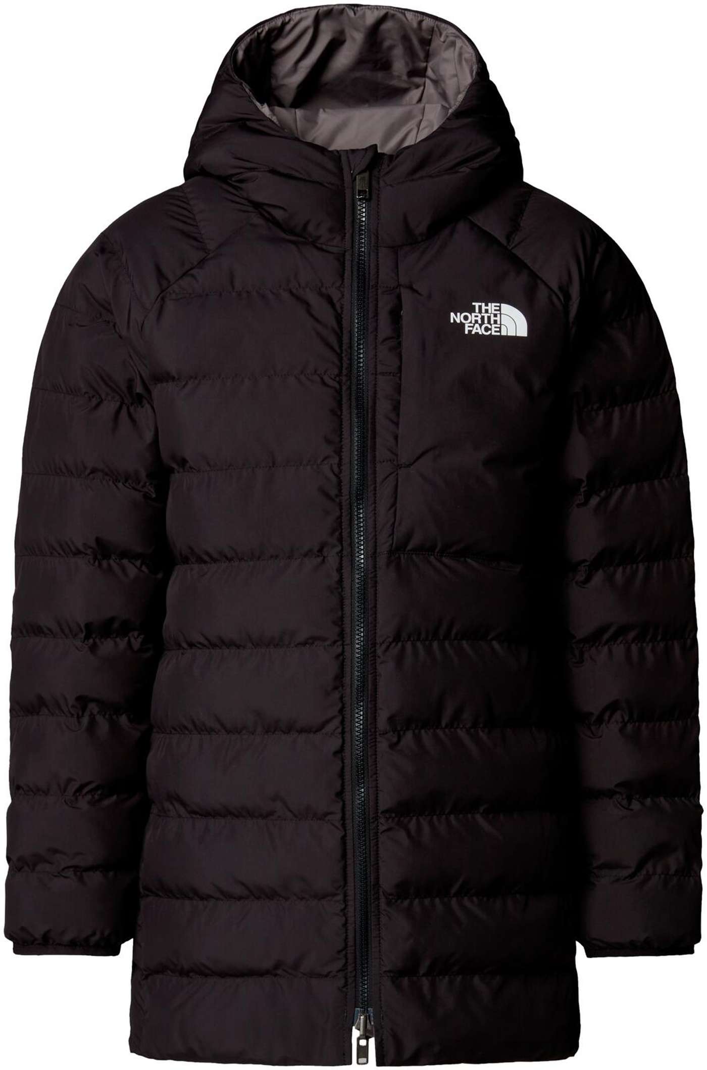 Молодежная двусторонняя зимняя куртка The North Face G REV. ПЕРРИТО ПАРКА (размер ХL 155-160, цвет ТНФ черный)