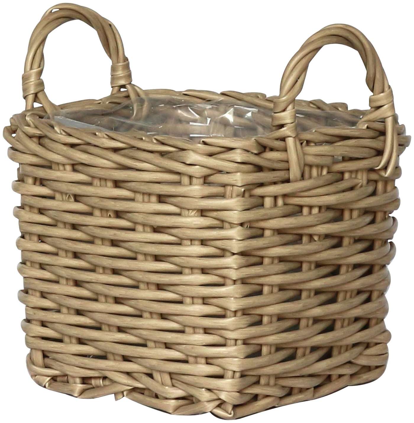 Домашняя корзина-горшок Mila 29x29x24 см (цвет Цвет природы)