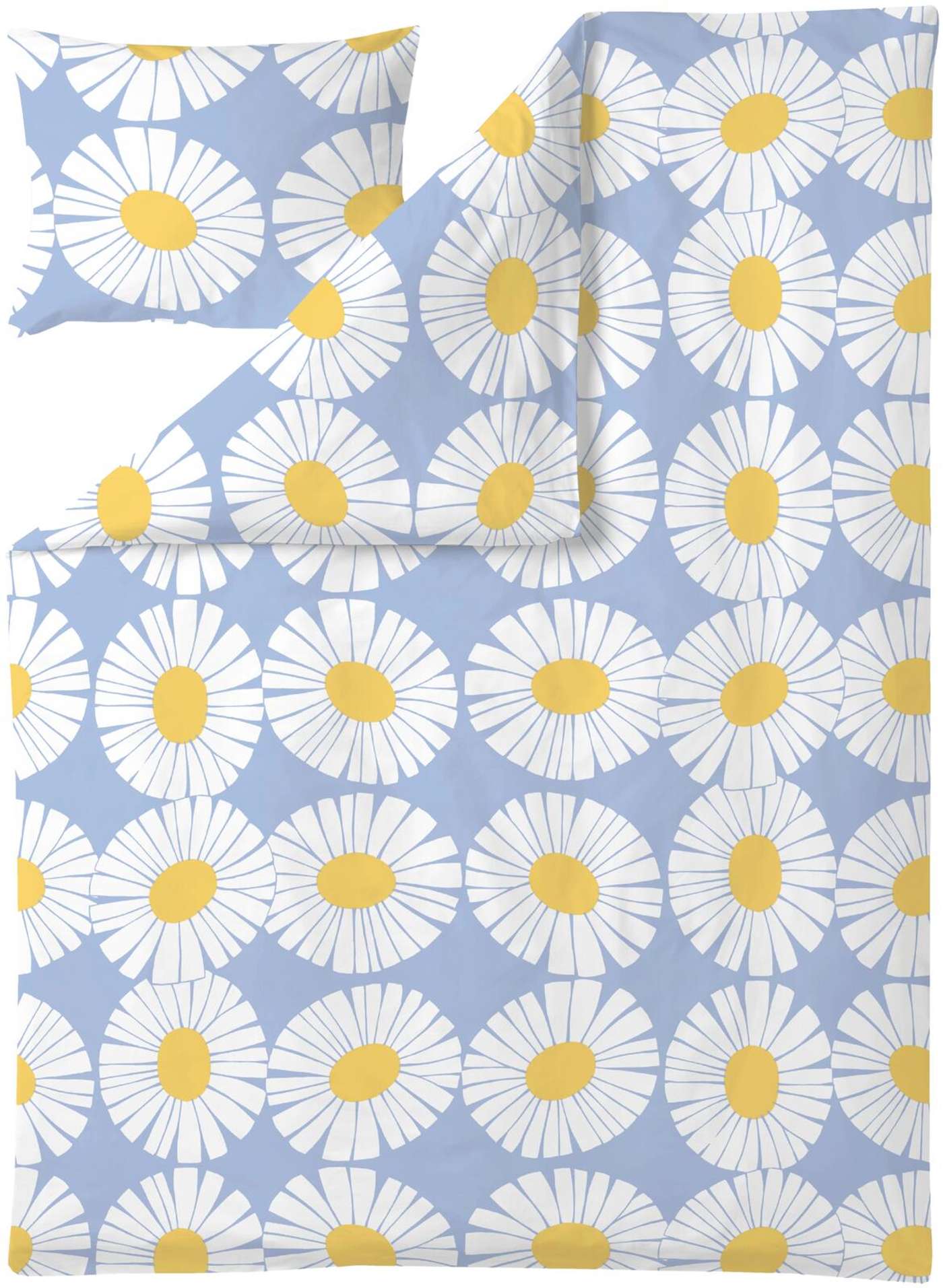 Комплект пододеяльников Finlayson Valo 150x210 + 50x60 голубой / желтый (цвет светло-голубой / желтый)
