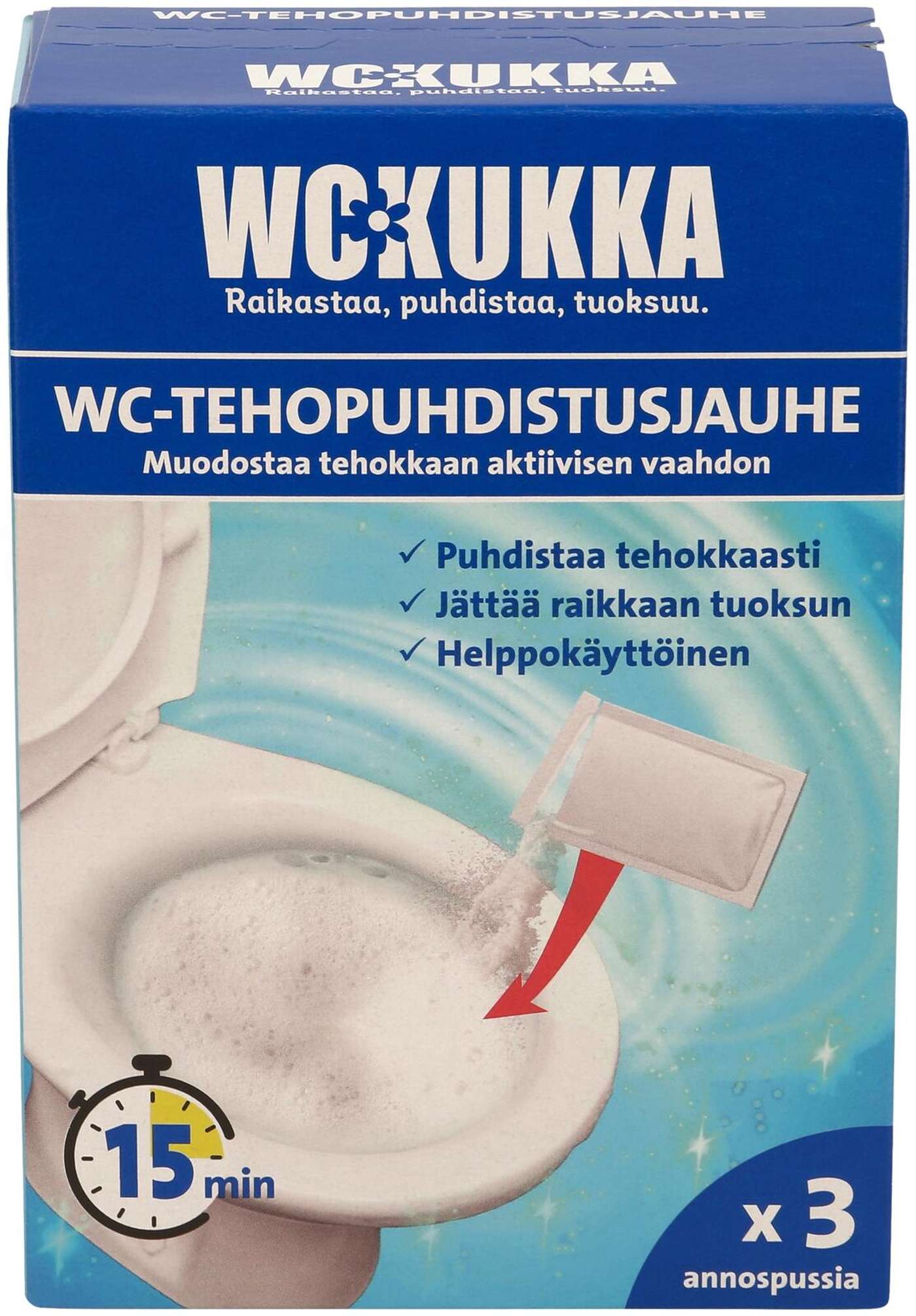 WC Kukka WC Power Чистящий порошок 3x100г