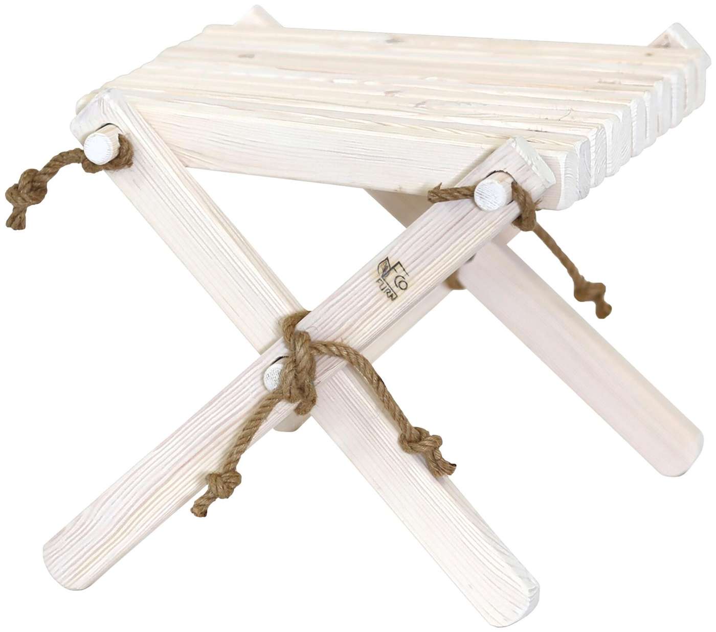 EcoFurn® Lilli стол / подставка для ног сосна белая промасленная (цвет Белый)