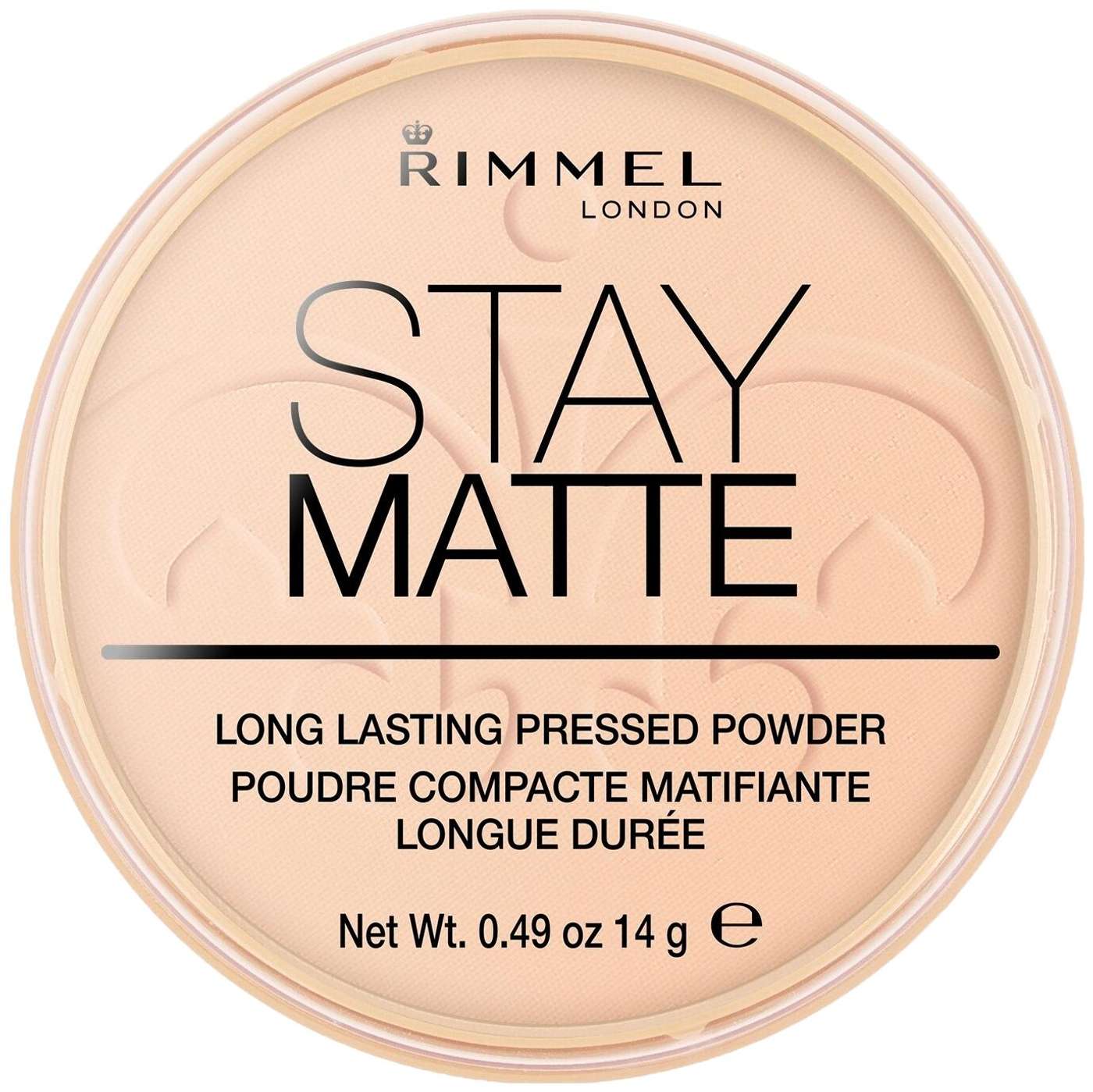 Rimmel 14 г Прессованная пудра Stay Matte 001 Прозрачная каменная пудра (цвет Прозрачный)