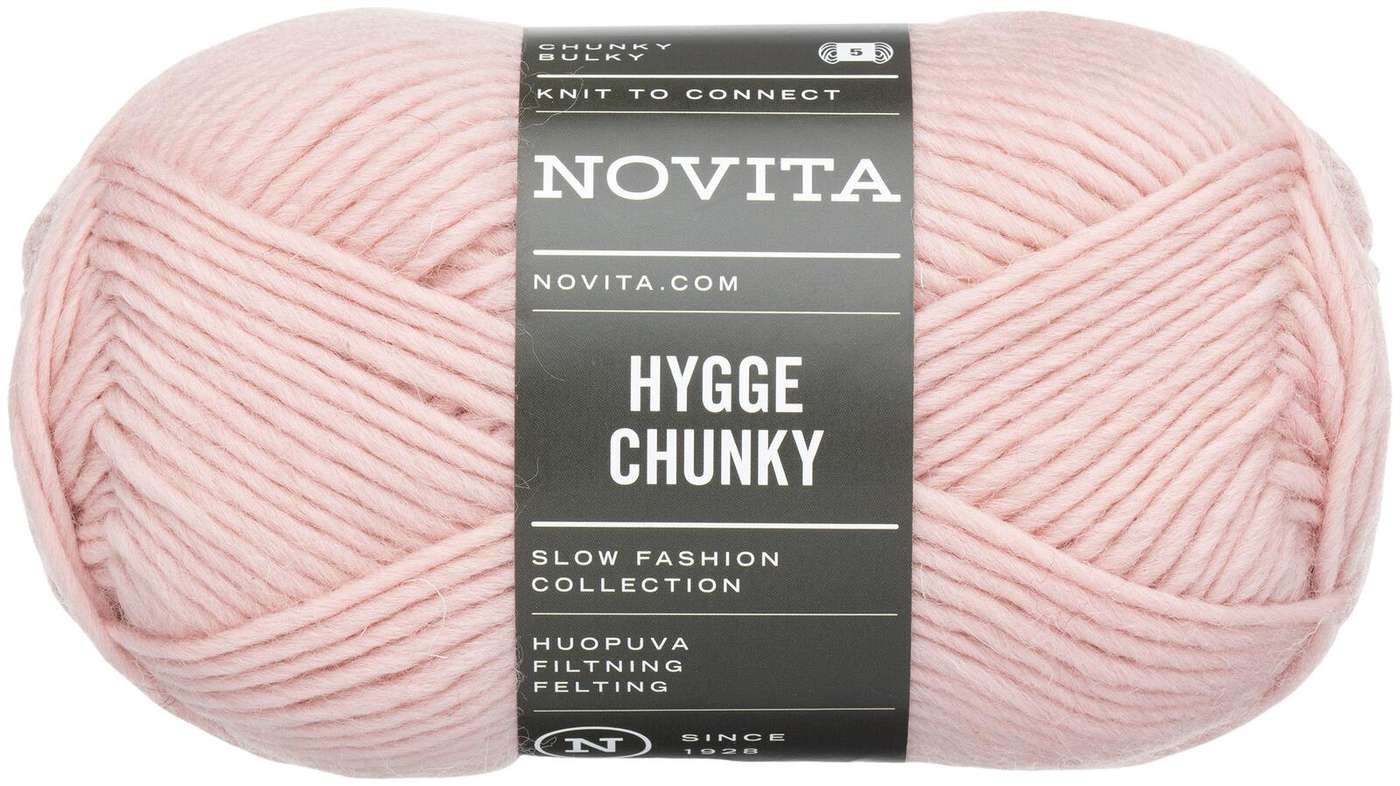 Пряжа Novita Hygge Chunky 100 г розовая вода 504 (цвет розовая вода)