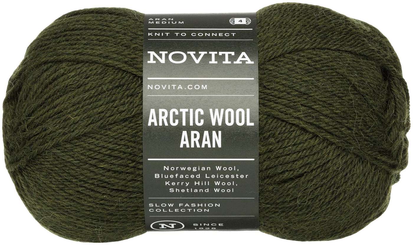 Пряжа Novita Arctic Wool Aran 100 г ива 357 (цвет упала ива)