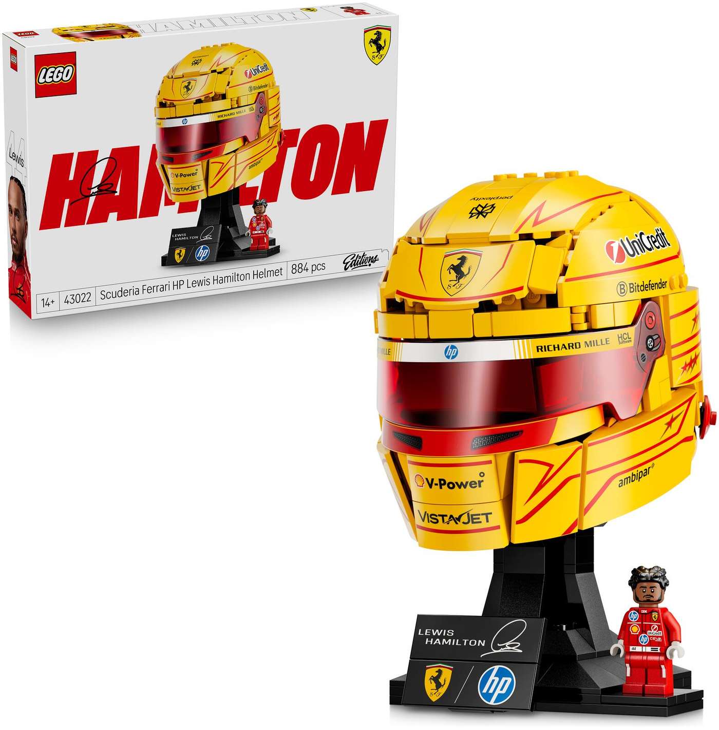 LEGO® Editions Formula 1 43022 Шлем Scuderia Ferrari HP - Льюис Хэмилтон