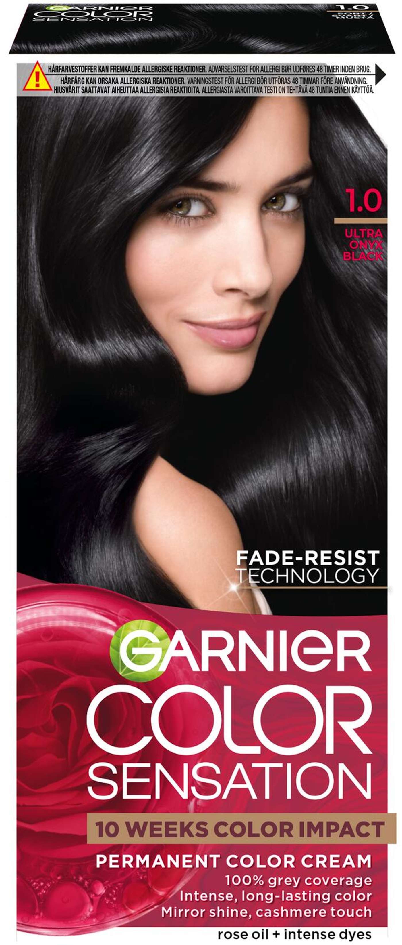 Garnier Color Sensation 1. 0 Ultra Onyx Black Черный интенсивный стойкий цвет 1 шт. (цвет Ультра Оникс Черный)