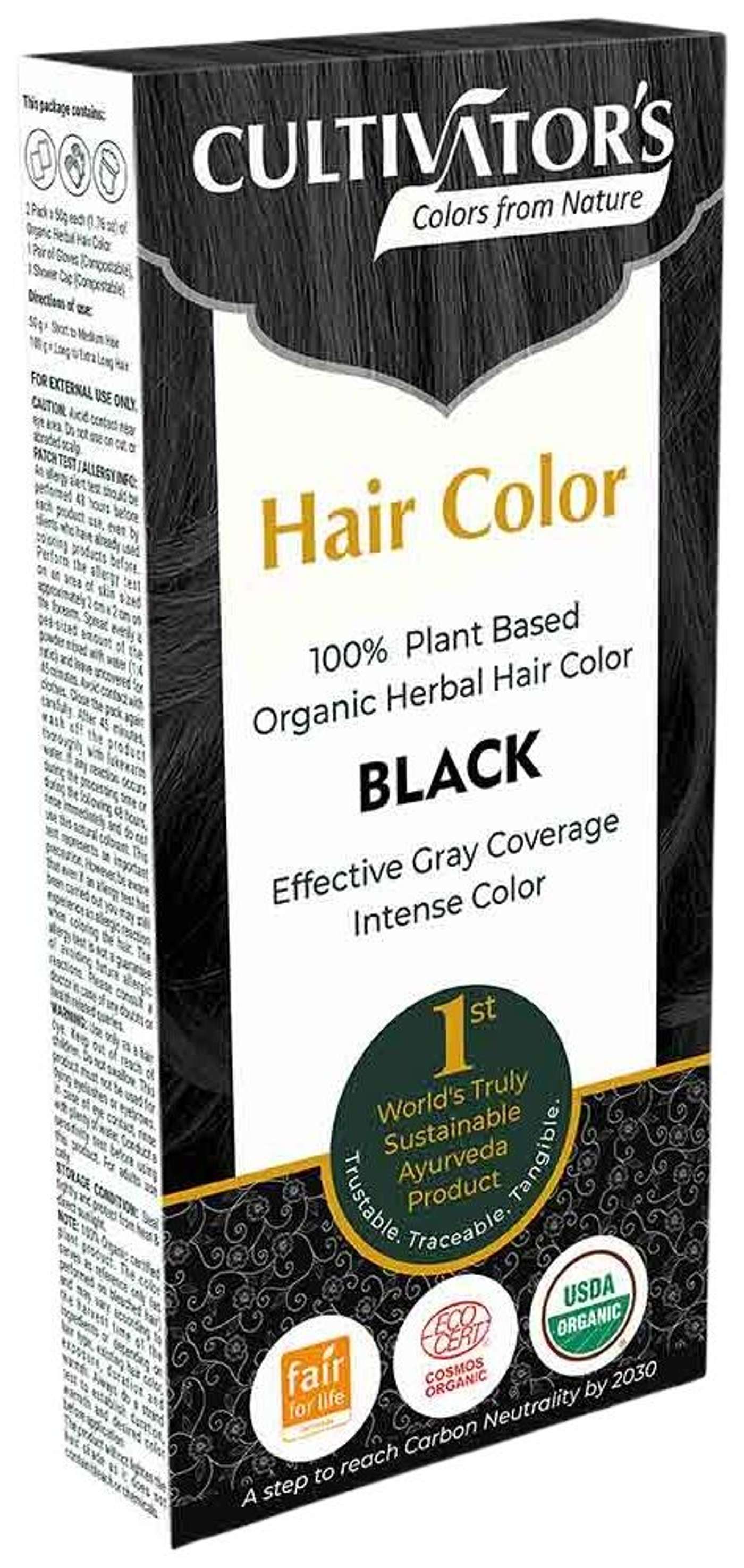 Краска для волос Cultivator's Hair Color Растительная краска Черный 100г