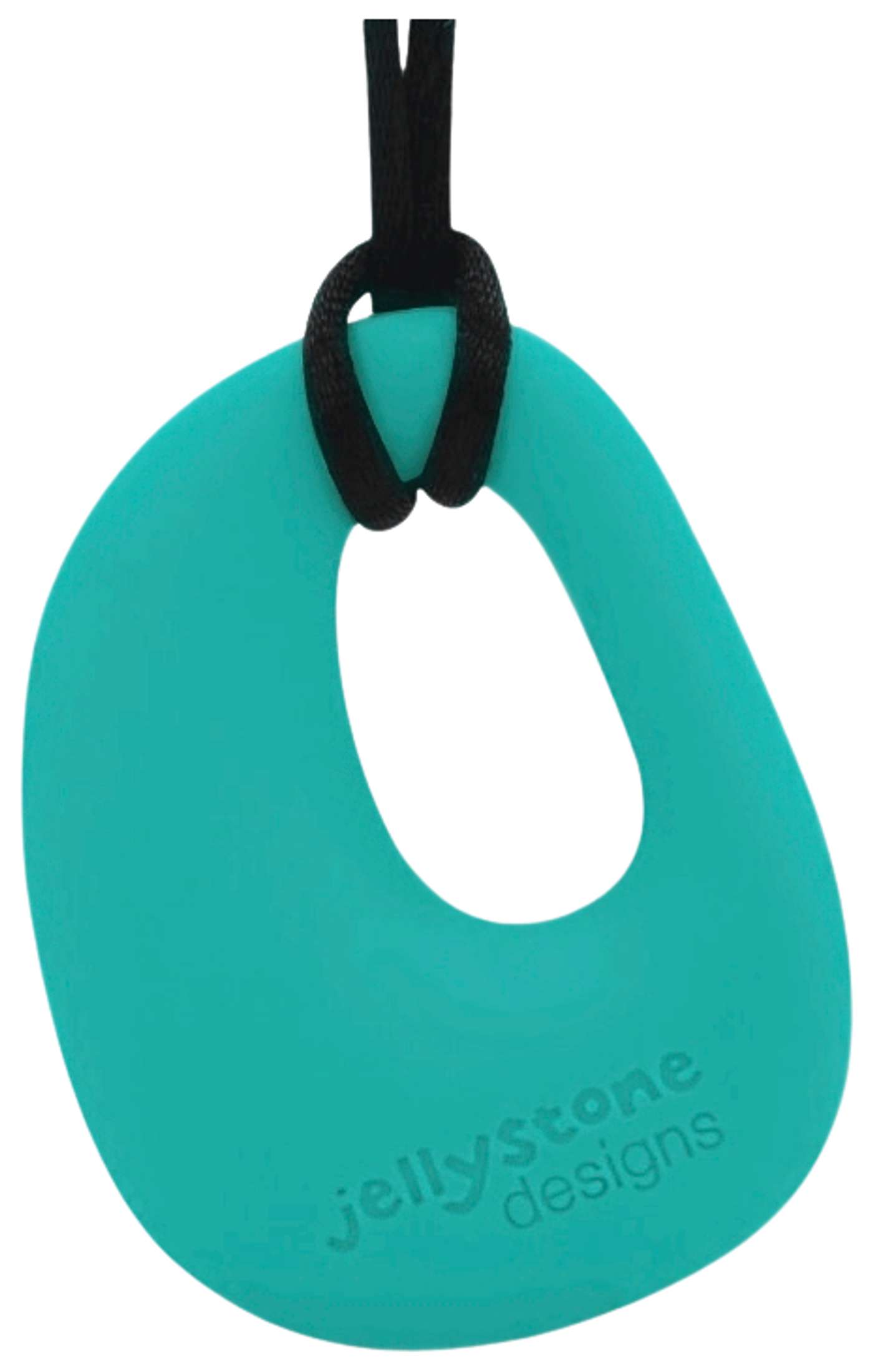 Жевательная подвеска Jellystone овальная бирюза