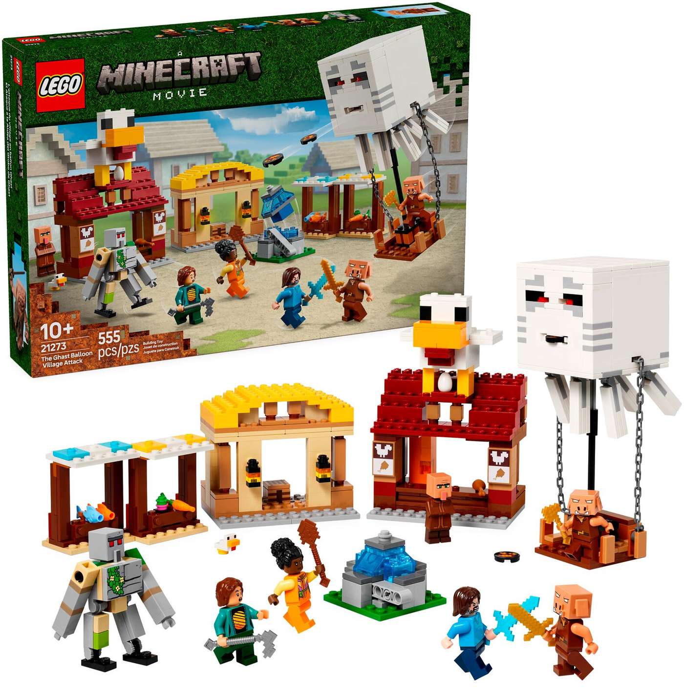 LEGO® Minecraft® 21273 Хорнанхенки, атака на воздушном шаре над деревней