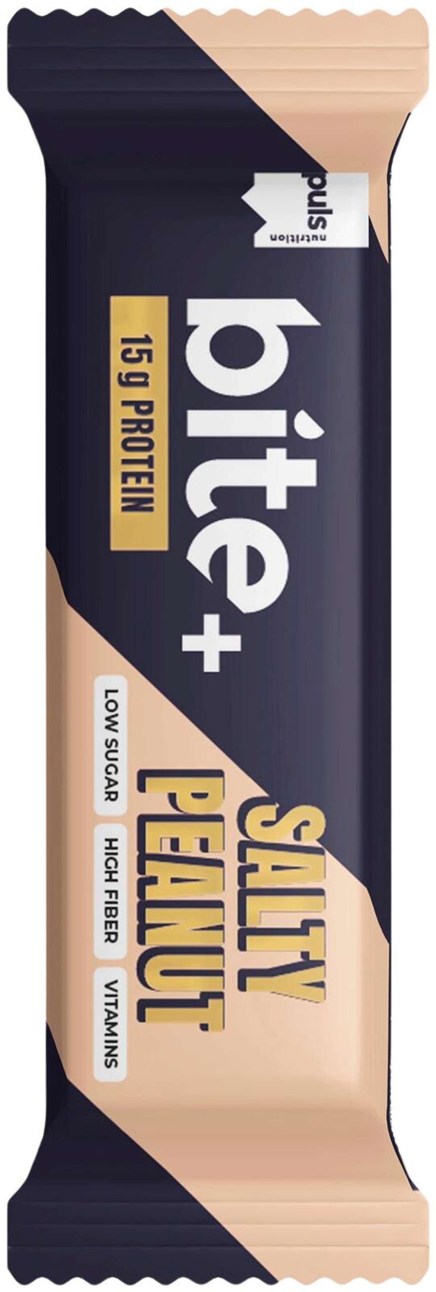 PULS Nutrition Bite + Протеиновый батончик с соленым арахисом 50г