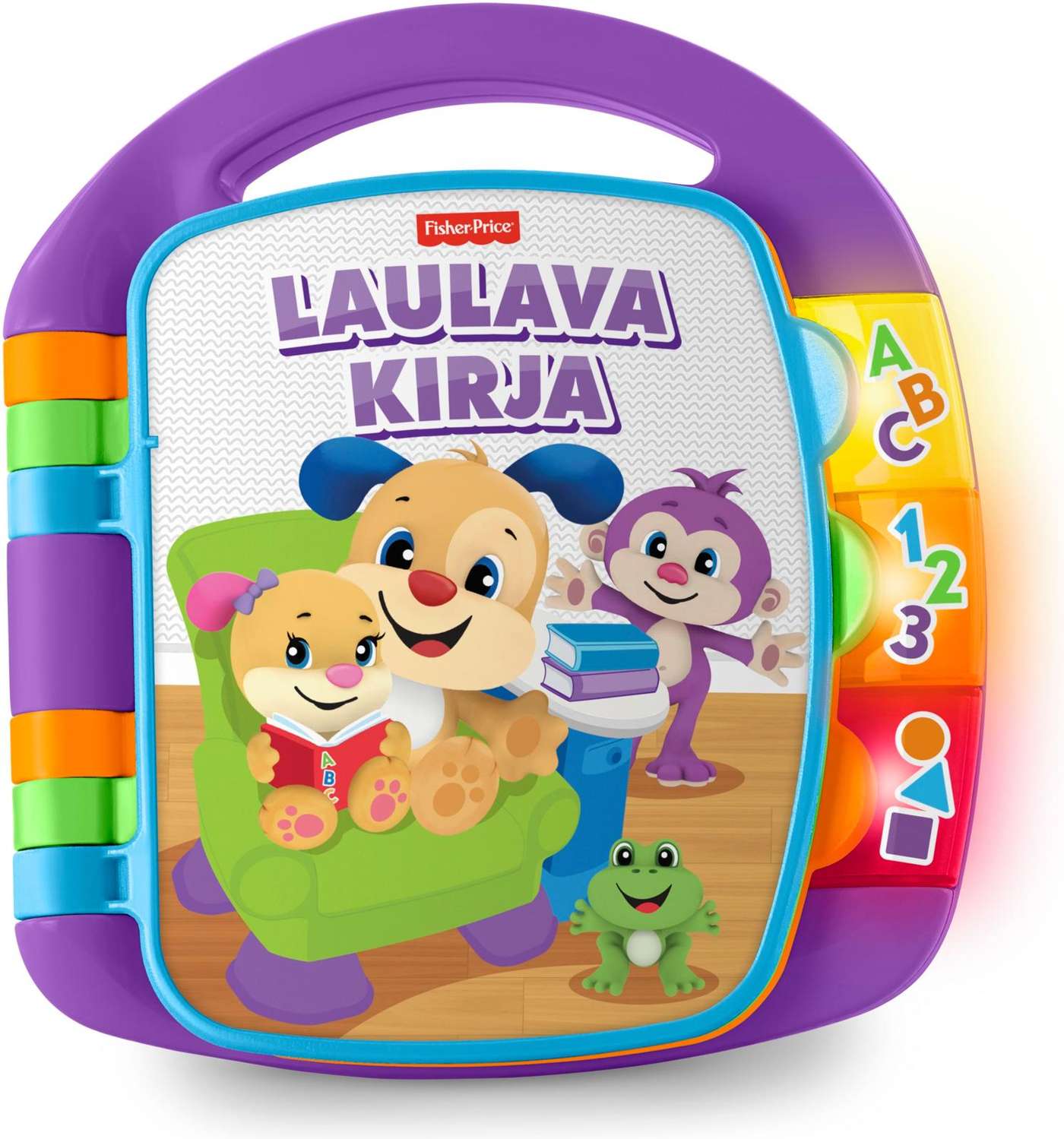 Книга о пении Fisher-Price «Смейся и учись» на финском 6 месяцев +