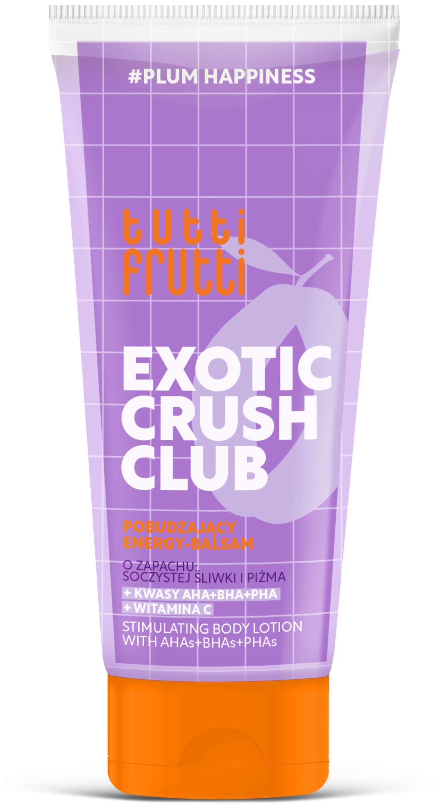 Tutti Frutti Exotic Crush Club Крем для тела со сливой и кислотами AHA + BHA + PHA 200 мл