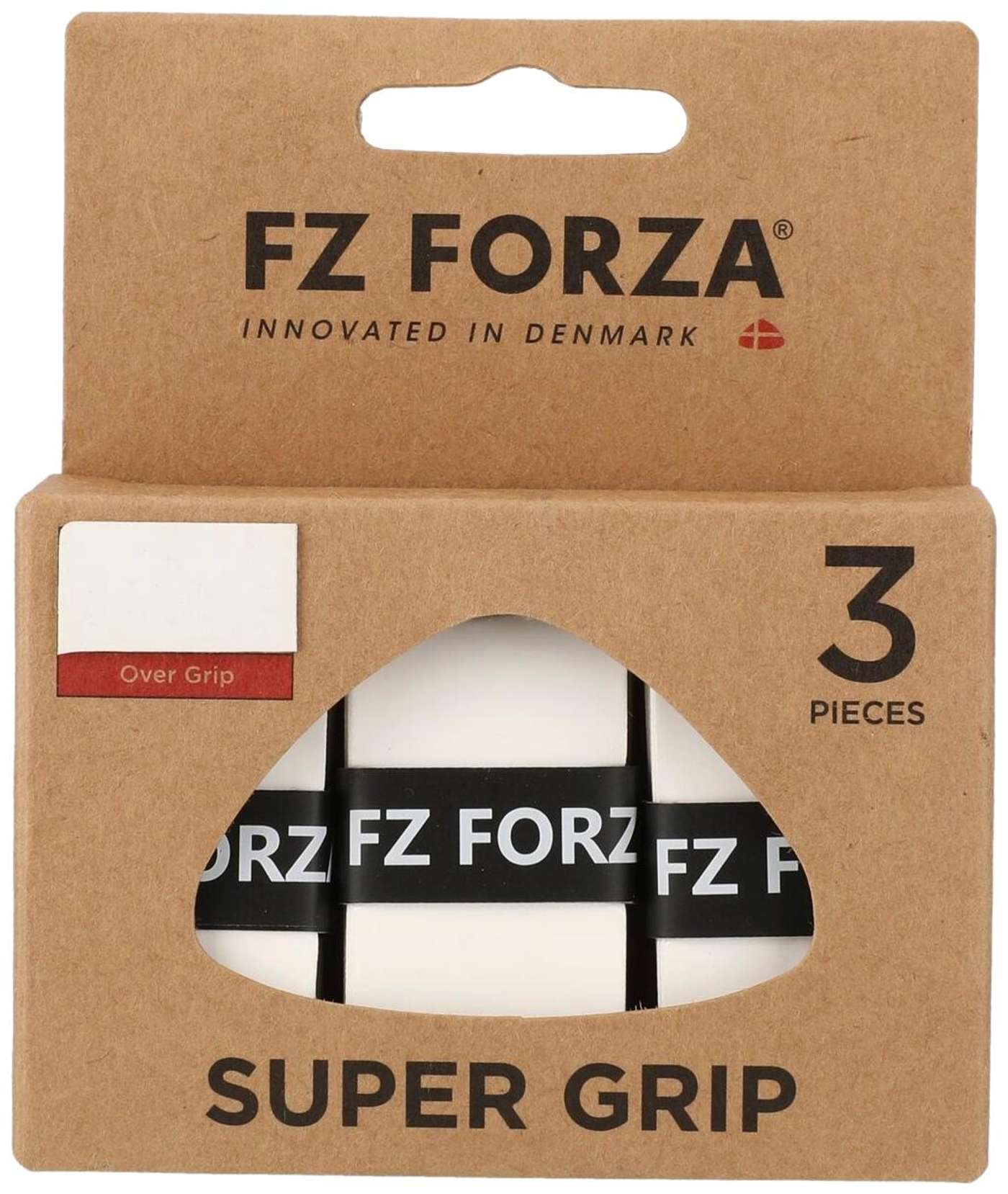 Рукоятки для ракеток для бадминтона FZ Forza Super Grip 3 шт, overgrip, белые (цвет Белый)