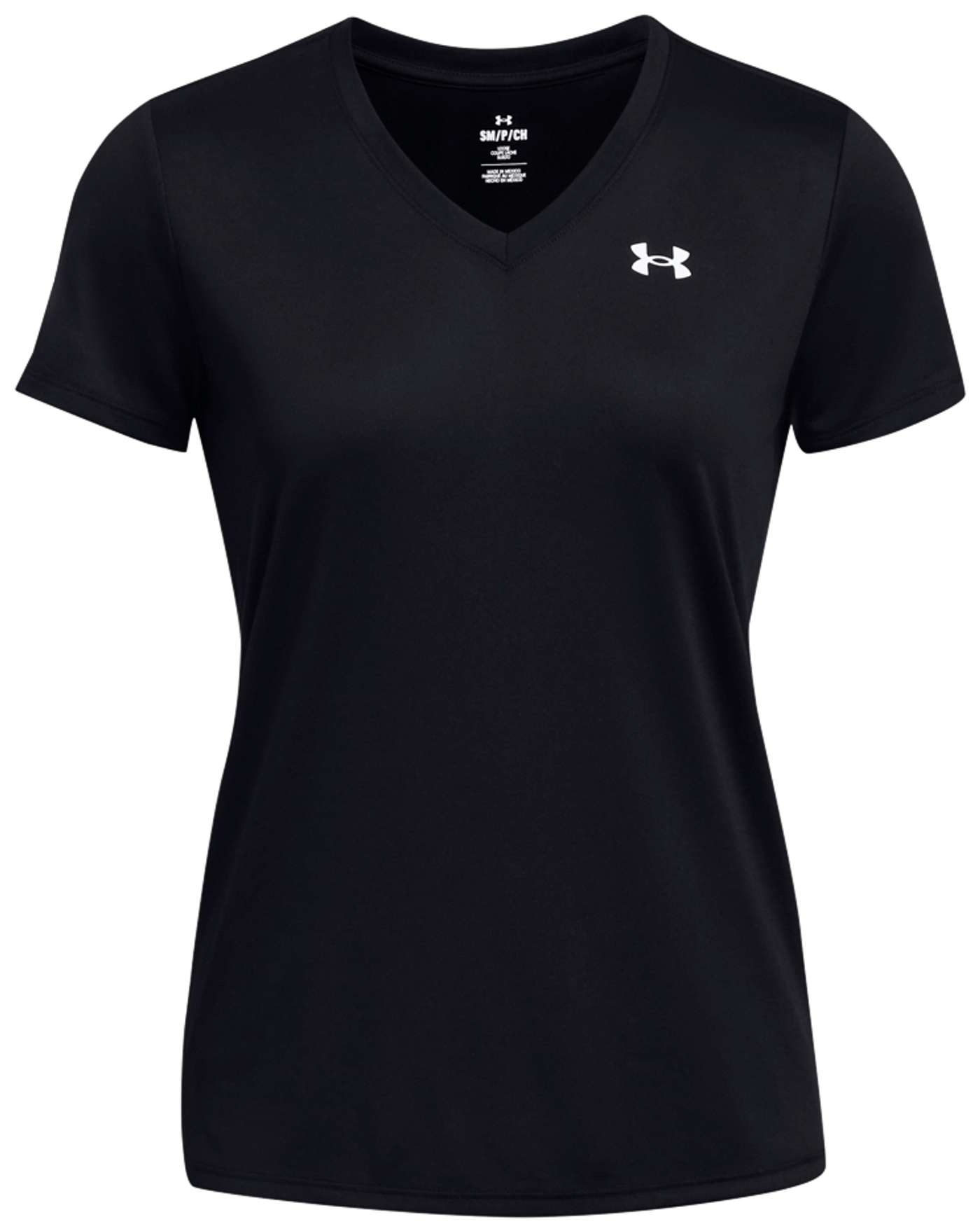 Женская тренировочная рубашка с короткими рукавами Under Armour Tech SSV 1384229 (размер М, цвет черный)