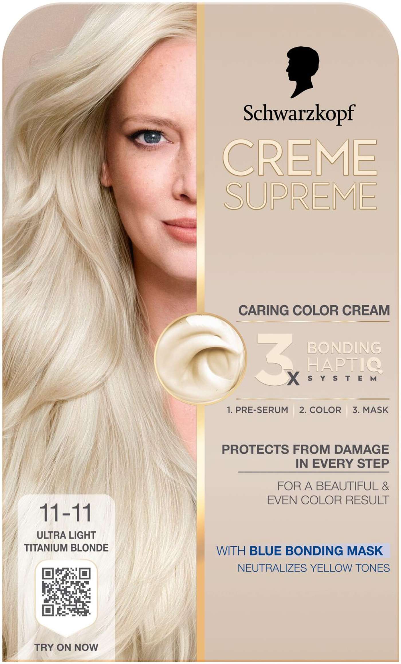 Creme Supreme 11-11 Очень яркий титановый блондин