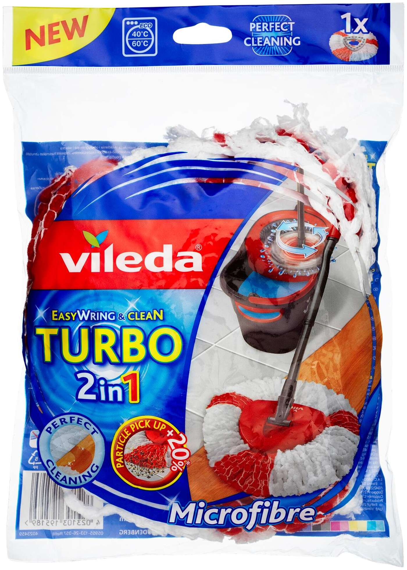 Сменная швабра Vileda Turbo 2в1.