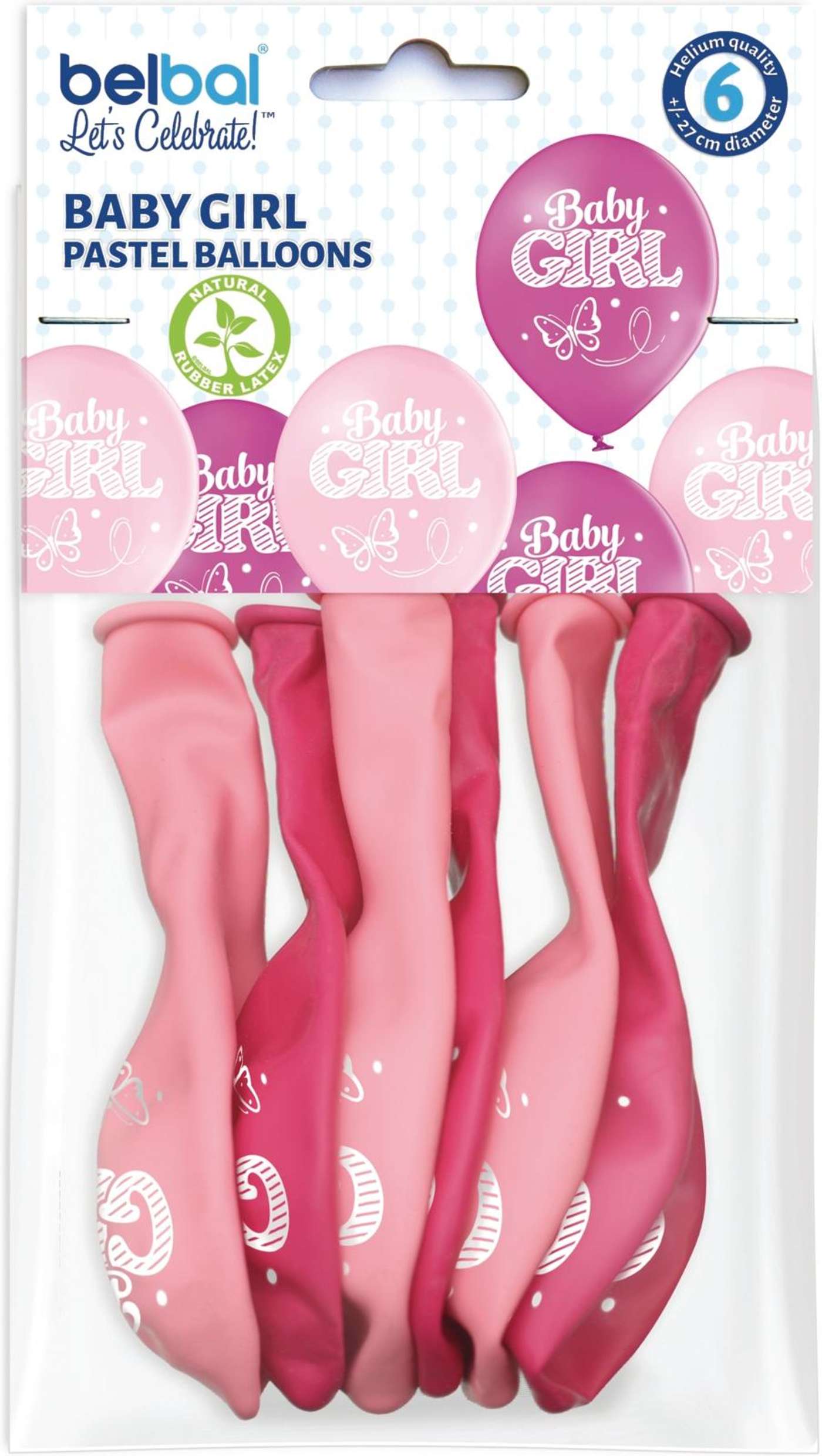Эко шары Ilmapalokeskus Baby Girl 6 шт. (цвет Розовый)