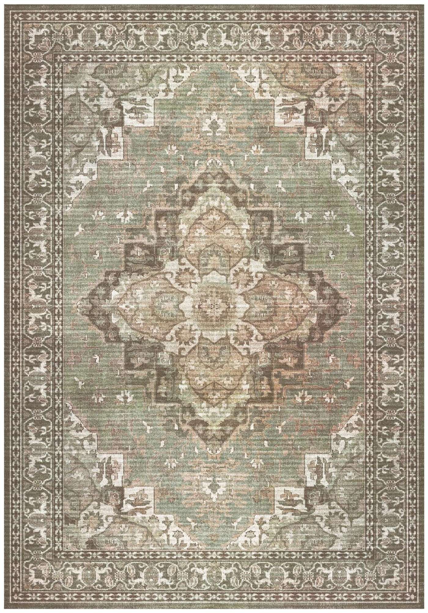 идеальный дом Ковер с рисунком Zahra 60x90 см зеленый (цвет зеленый)