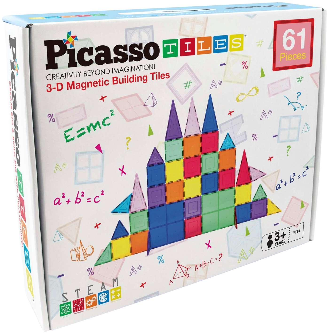 Магнитный конструктор PicassoTiles, 61 деталь.