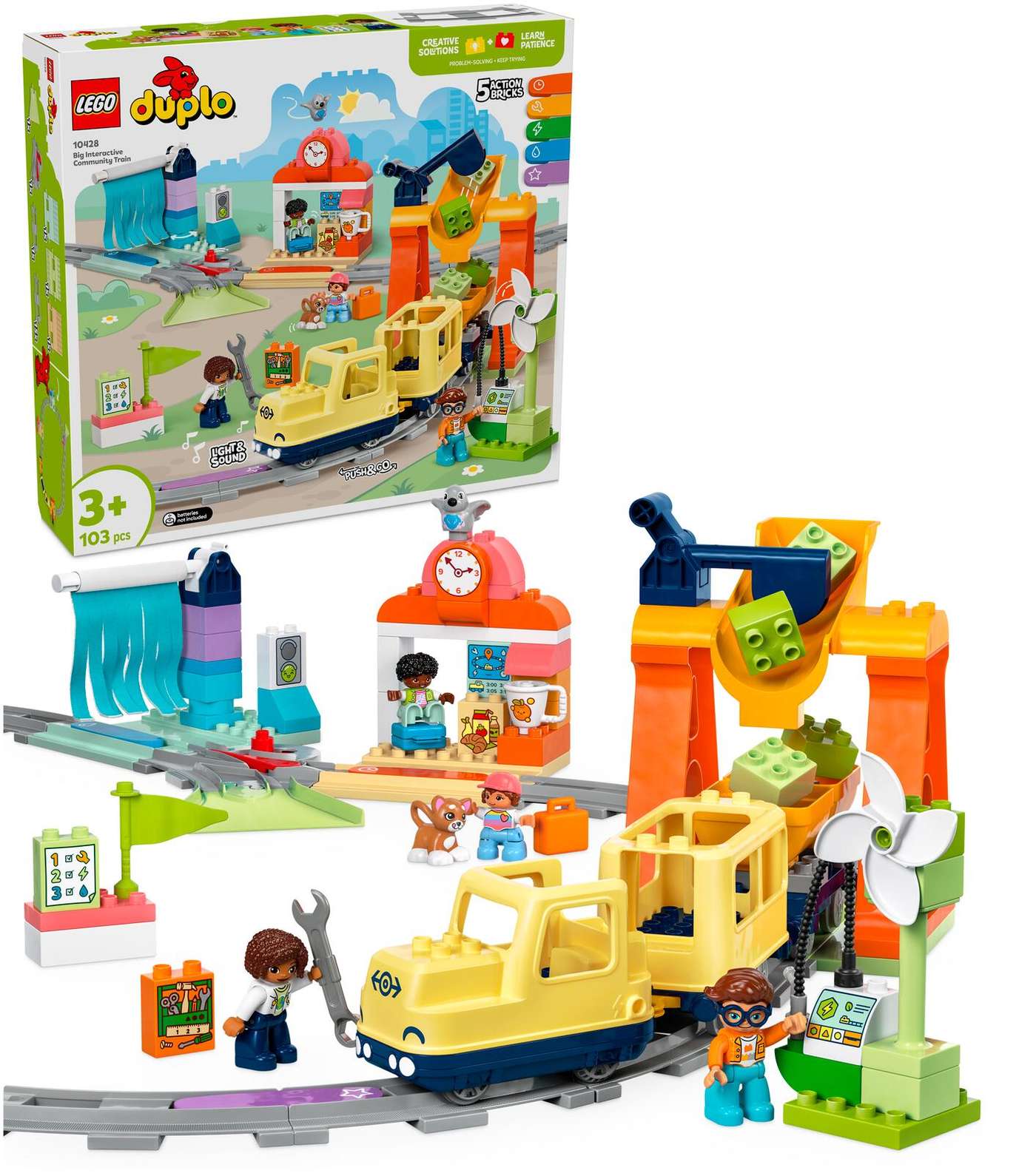 LEGO® DUPLO Town 10428 Большой интерактивный пригородный поезд