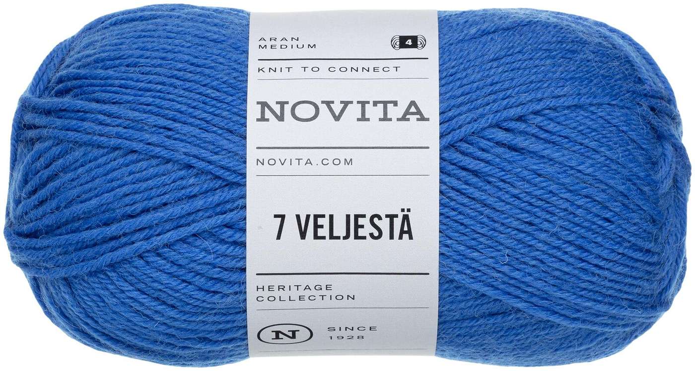 Пряжа Novita 7 From Velje 100 г лобелия 136 (цвет лобелия)