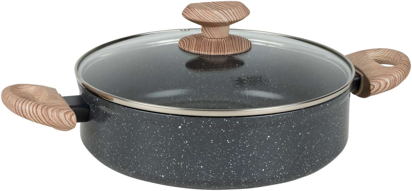 Сковорода NDK Swiss с крышкой 2, 4 л (цвет серый)
